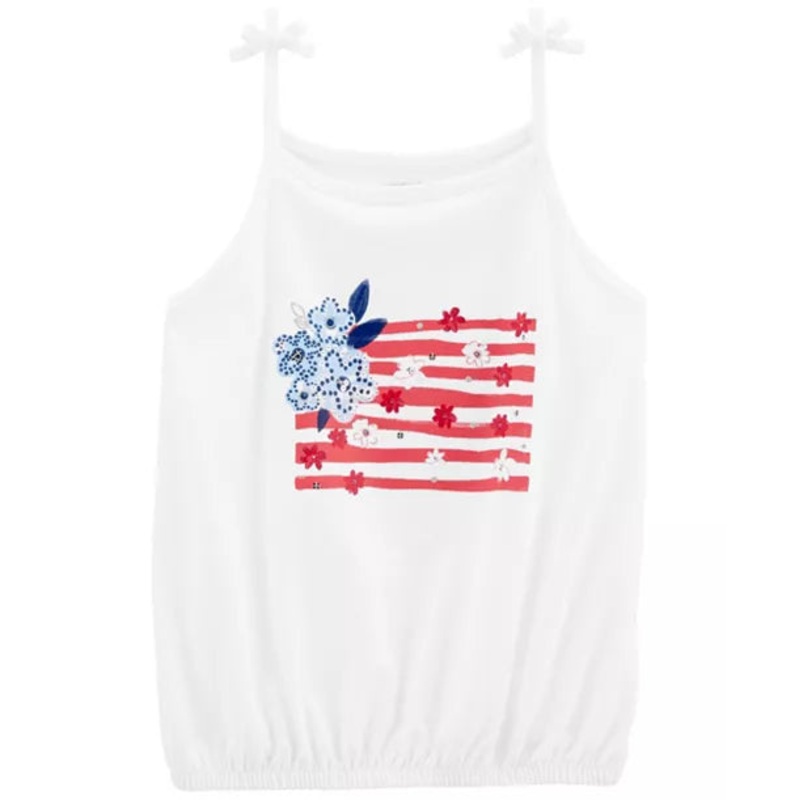 Carter’s Girl’s White Printed  Blouse | Carter’s In Lebanon
