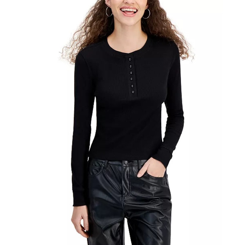 Derek Heart Women’s Black Long-Sleeve Blouse | Derek Heart In Lebanon