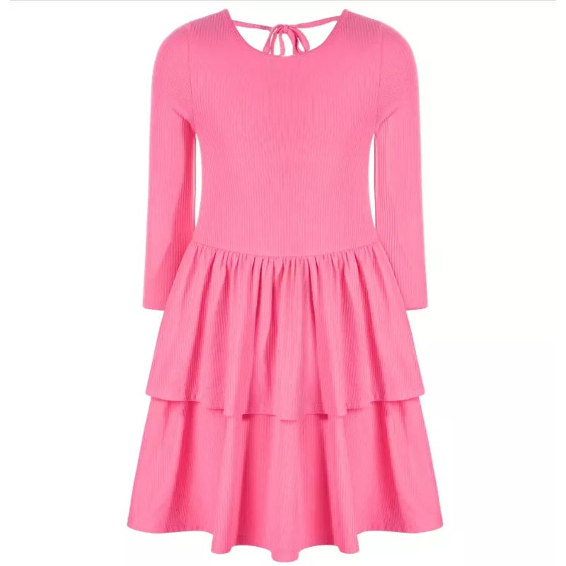 Epic Threads Girl’s PinkRibbed-Knit Tiered Ruffled Dress  |Epic Threads In Lebanon