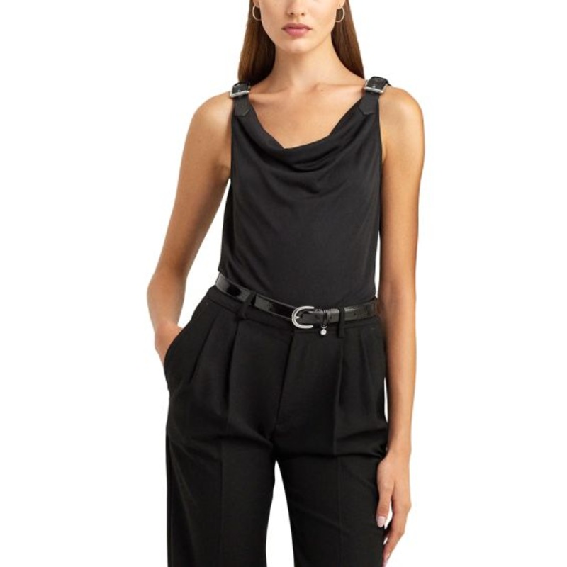 Lauren Ralph Lauren Women’s Black Jersey Sleeveless Blouse |Lauren Ralph Lauren In Lebanon