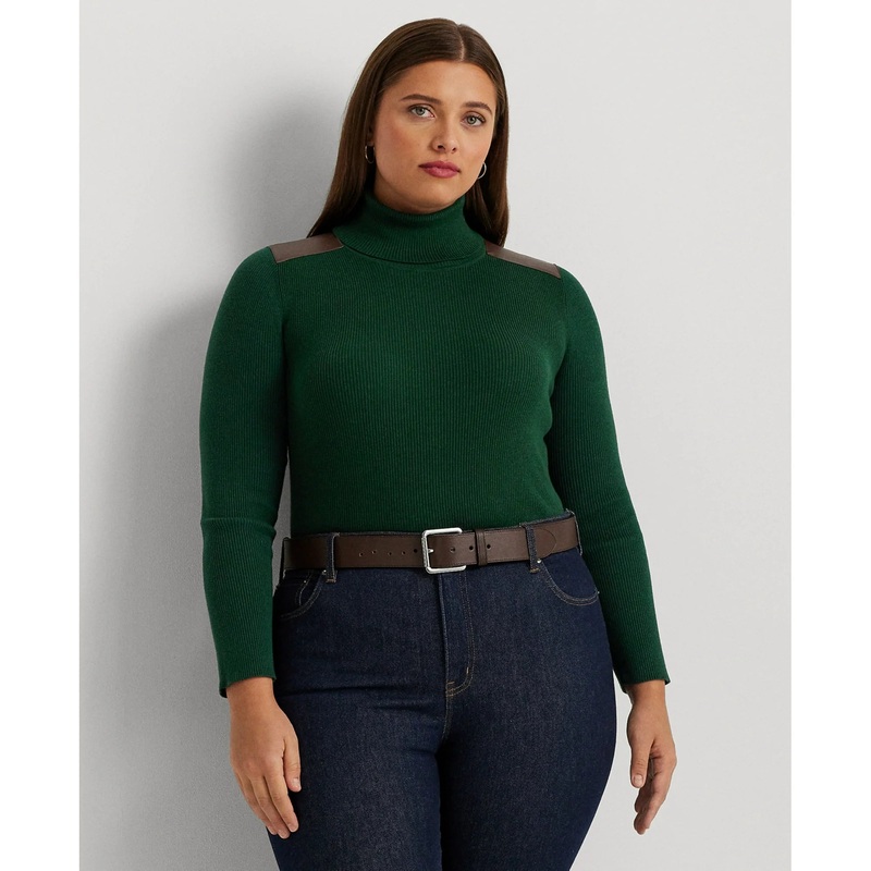 Lauren Ralph Lauren Women’s Green Turtleneck Blouse | Lauren Ralph Lauren In Lebanon