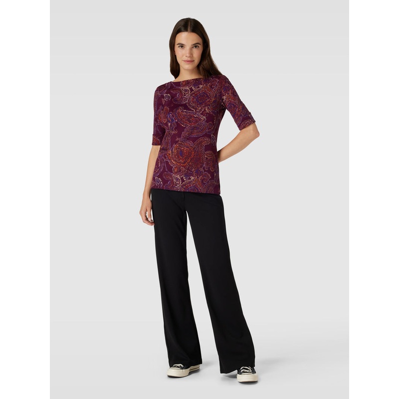 Lauren Ralph Lauren Women’s Plum Printed Short Sleeve Blouse | Lauren Ralph Lauren In Lebanon
