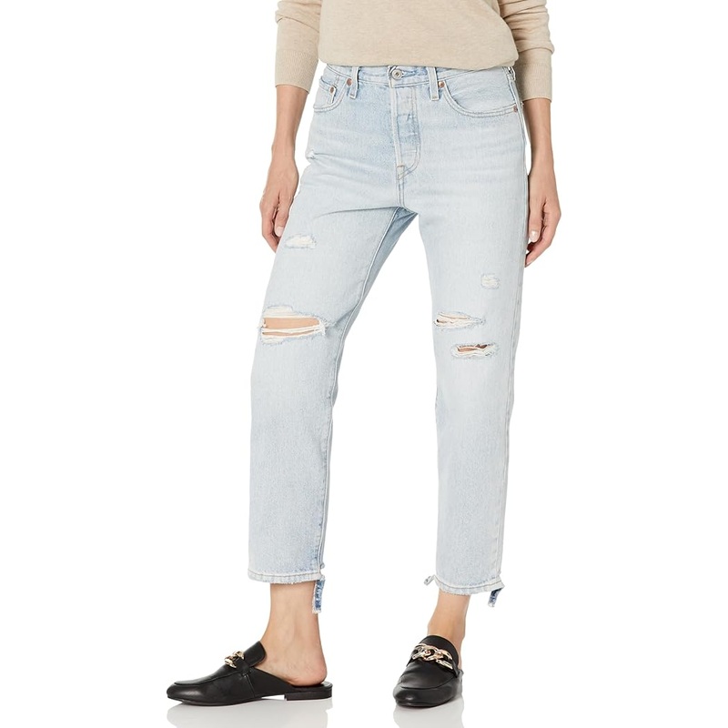 Levi’s Women’s Light Blue 501  Crop Jeans |Levi’s In Lebanon