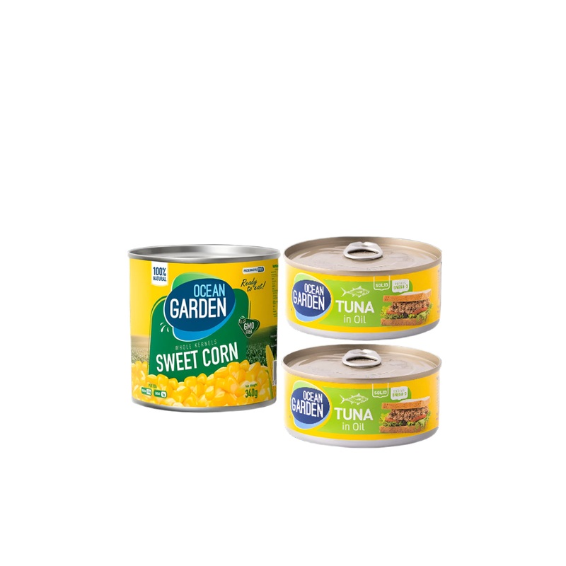 Ocean Garden Sweet Corn 340g + Tuna In Oil 160g x2 (Special Offer) | Ocean Garden In Lebanon