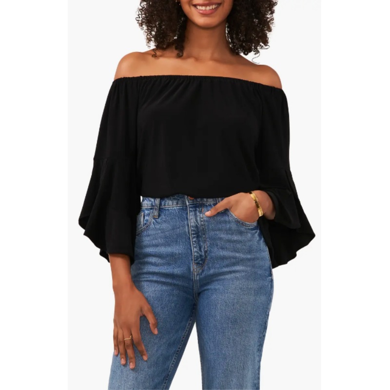 Vince Camuto Women’s Black Off Shoulder Blouse | Vince Camuto In Lebanon