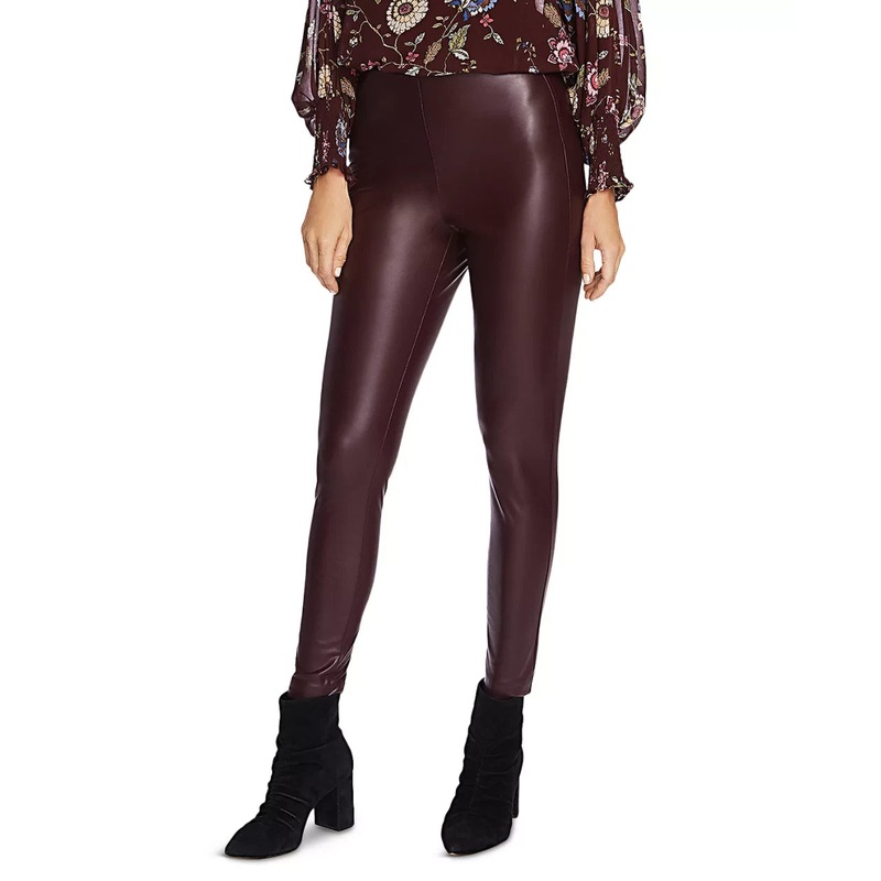 Vince Camuto Women’s Burgundy Leather Skinny Pants | Vince Camuto In Lebanon