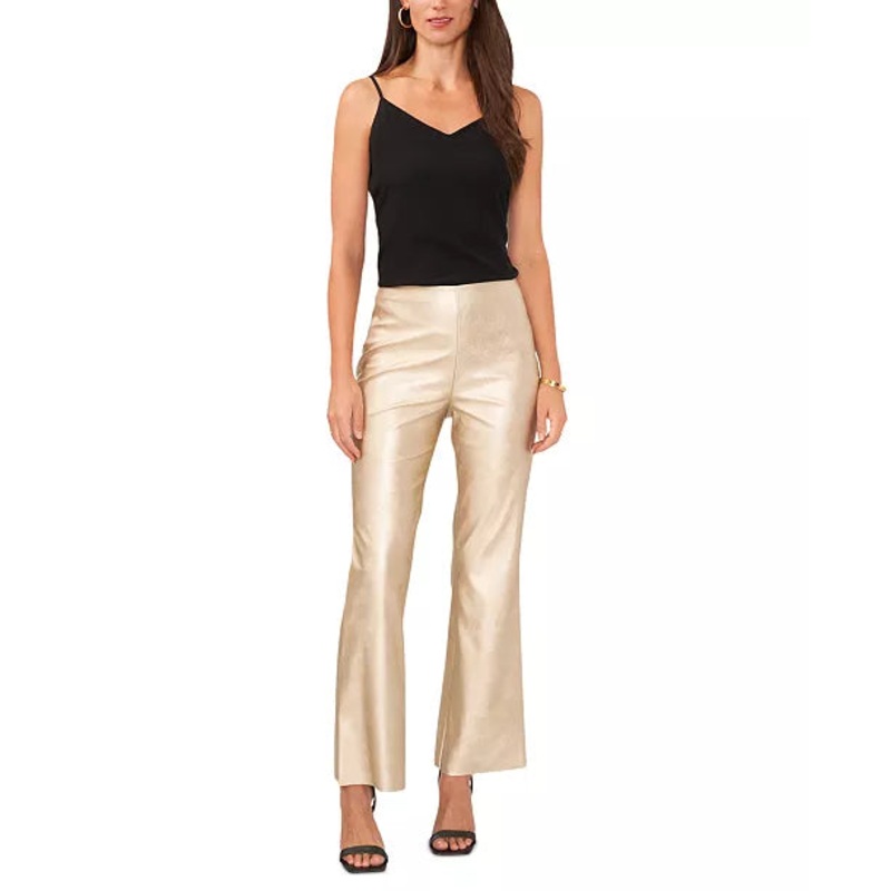 Vince Camuto Women’s Gold Metallic Flare Leg Pants | Vince Camuto In Lebanon