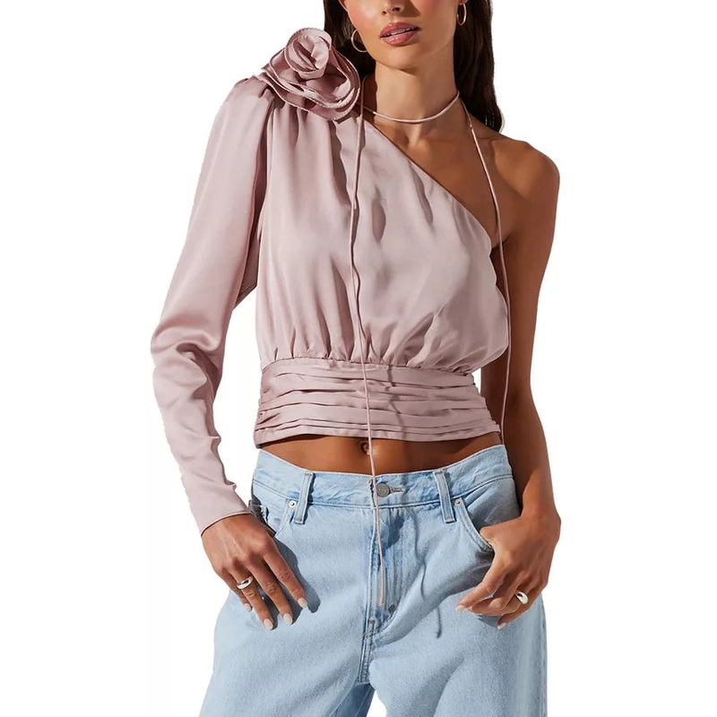 ASTR The Label Women’s Rose Carmelita One-Shoulder Blouse | ASTR The Label In Lebanon