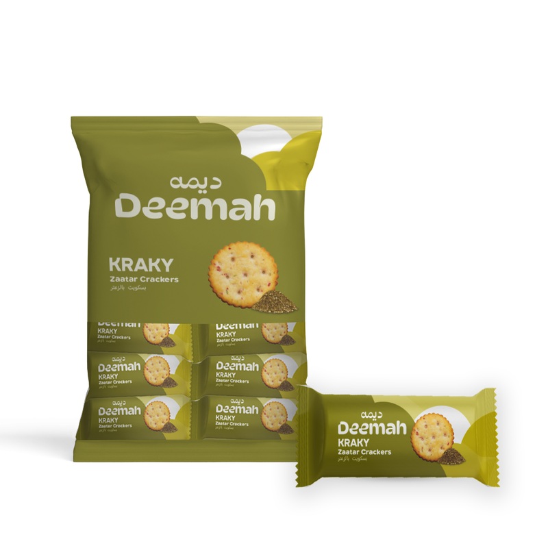 Deemah Kraky Zaatar Crackers 42g x12 | Deemah In Lebanon