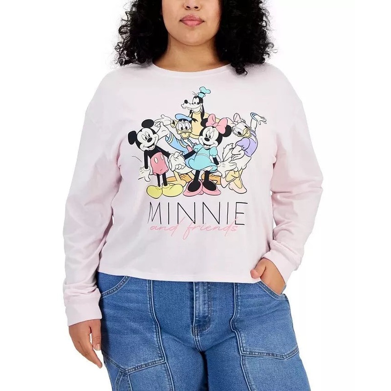 Disney Women’s Pink Printed Oversized  Long-Sleeve Blouse | Disney in Lebanon