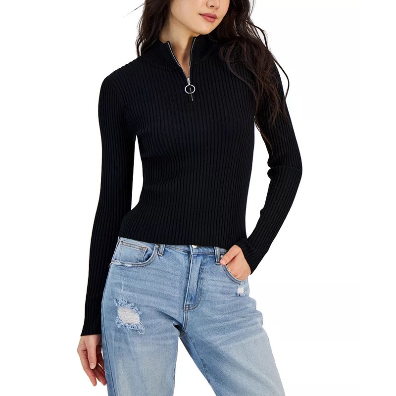 Hooked Up Women’s Rib-Knit Quarter-Zip Sweatshirt |Hooked Up In Lebanon