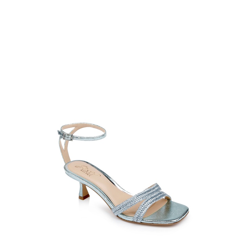 Jewel Badgley Mischka Women’s Hayzel Metallic Kitten Heel Sandal | Jewel Badgley Mischka in Lebanon