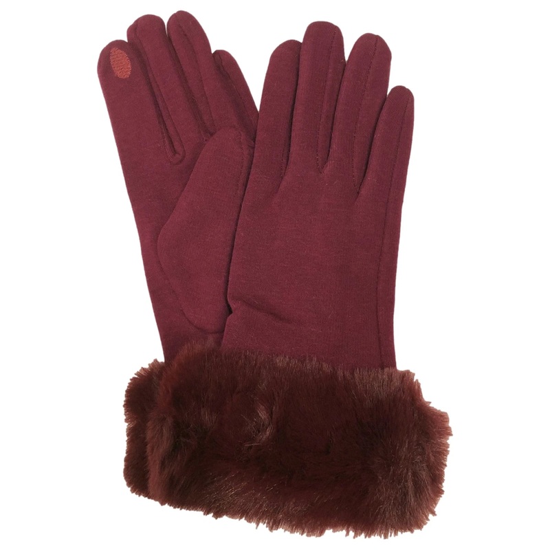 Marcus Adler Women’s Burgundy Seamed Tech Gloves| Marcus Adler In Lebanon