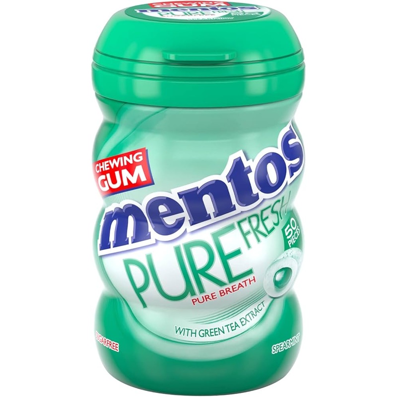 Mentos Pure Fresh Spearmint Chewing Gum Bottle 50pcs | Mentos In lebanon