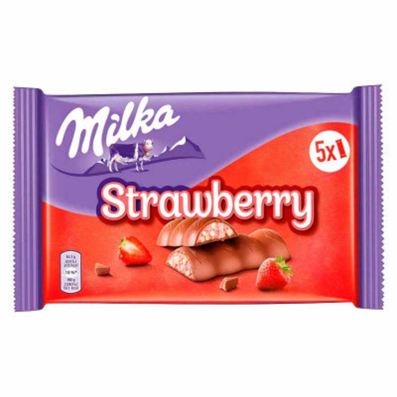 Milka Strawberry Chocolate Bar 5×1 | Milka In Lebanon
