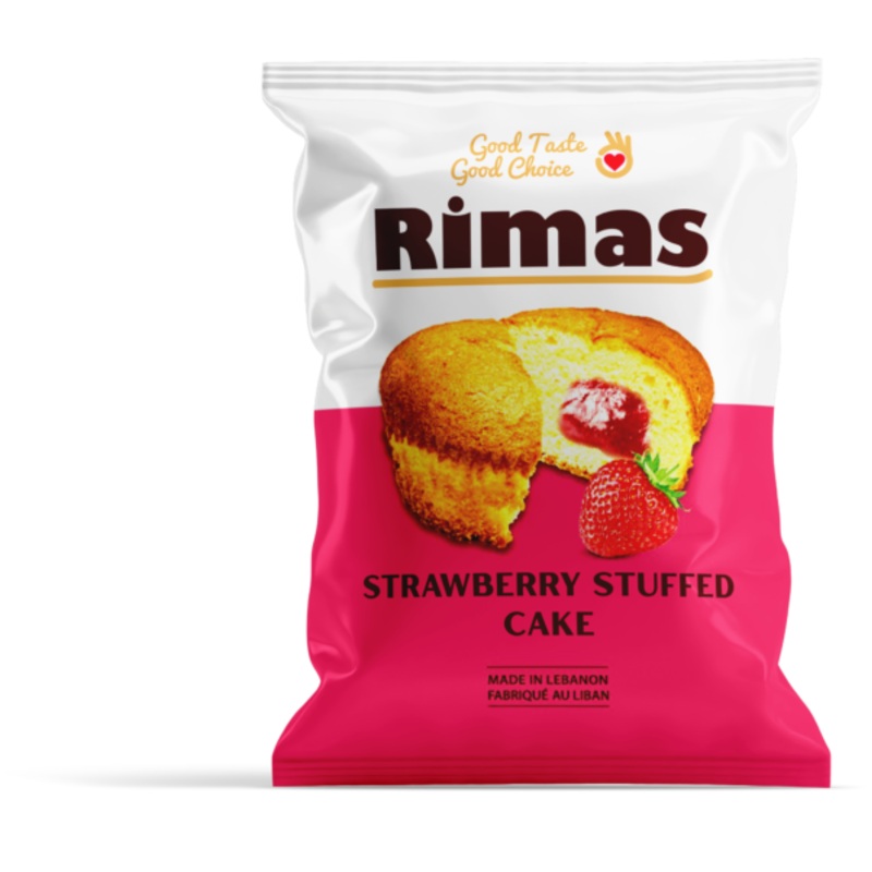 Rimas Strawberry Stuffed Cake 40g | Rimas In Lebanon