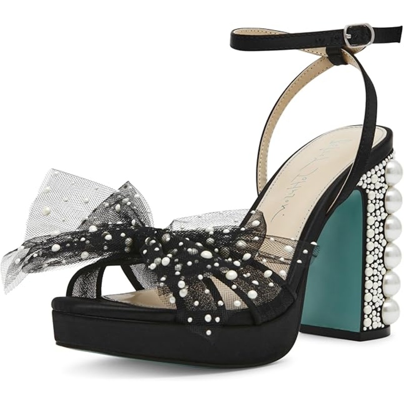 Betsey Johnson Women’s Black Lulu Heeled Sandal | Betsey Johnson In Lebanon
