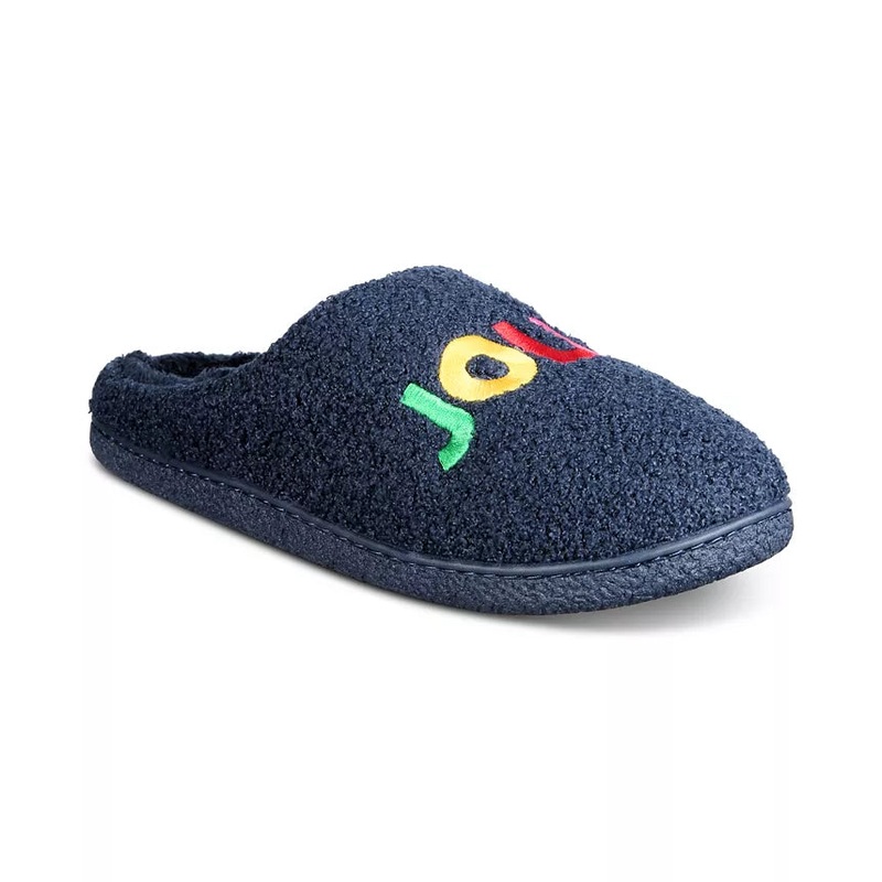 Family Pajamas Men’s Navy Jolly Closed-Toe Slippers |Family Pajama In Lebanon