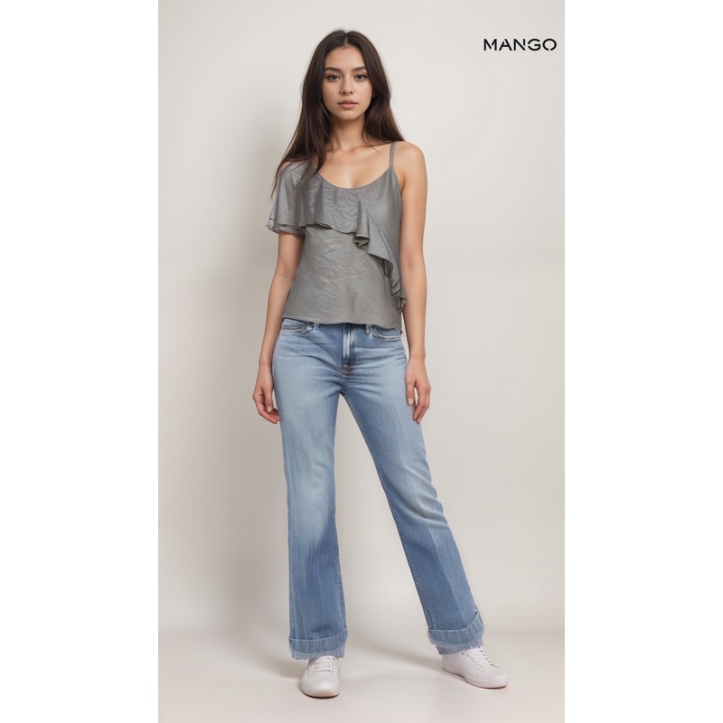 Mango Women’s Grey Off-Shoulder Top| Mango in Lebanon