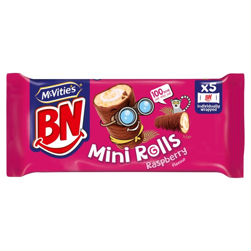 McVitie’s BN Raspberry Mini Rolls Cake Bars 5 Pack