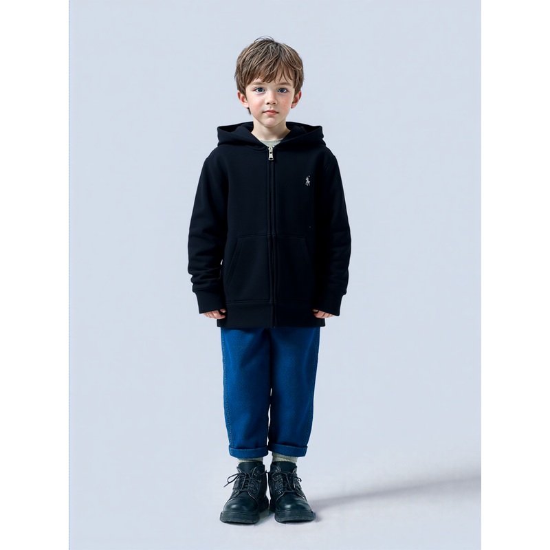 Polo Ralph Lauren Boy’s Black Logo Hooded Zip Up Jacket |Polo Ralph Lauren In Lebanon