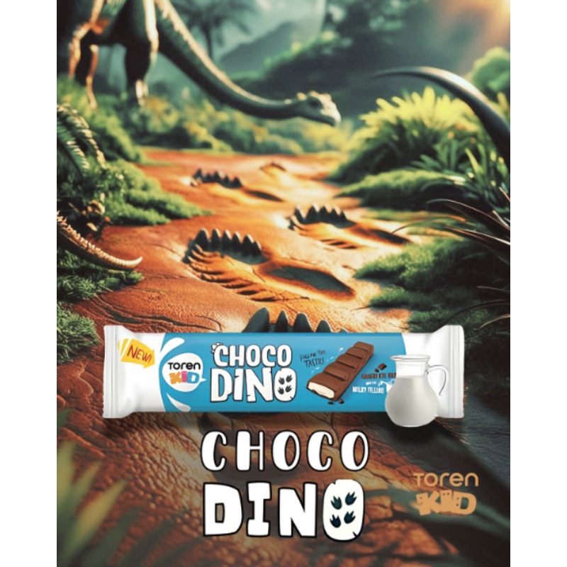 Toren Kid Choco DinoChocolate Bar With Milky Filling 30g | Toren In Lebanon