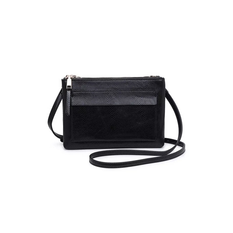 Urban Expressions Women’s Black  Morris Lizard Crossbody Bag | Urban Expressions In Lebanon