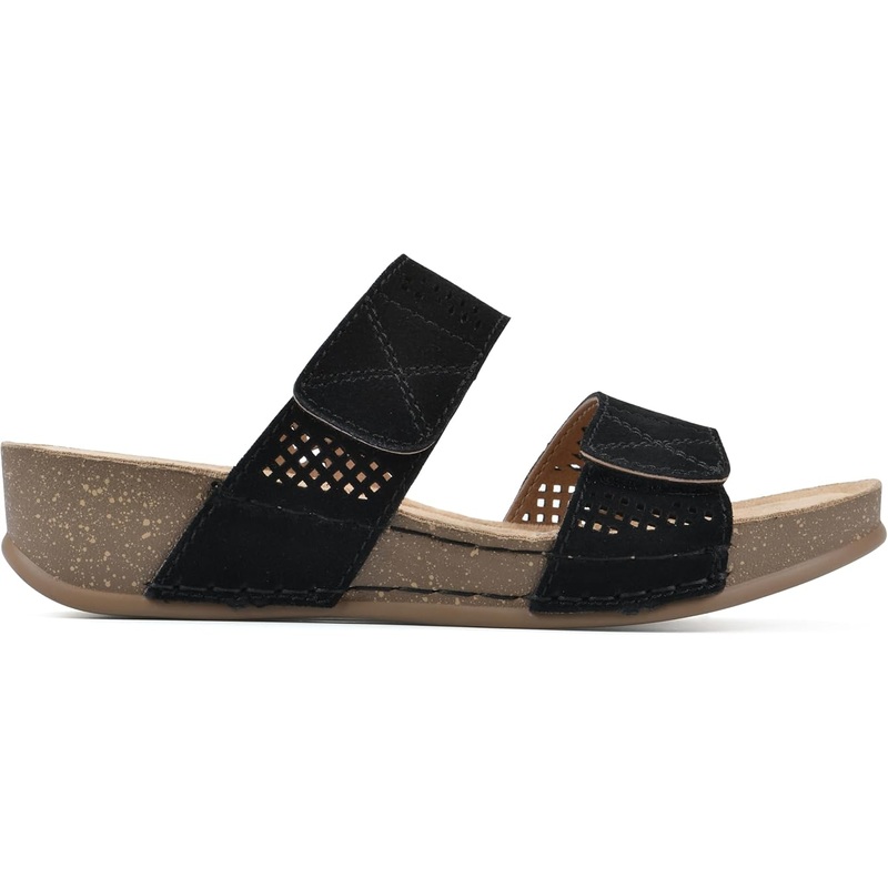White Mountain Women’s Black Ferula Mini Wedge Slipper | White Mountain In Lebanon