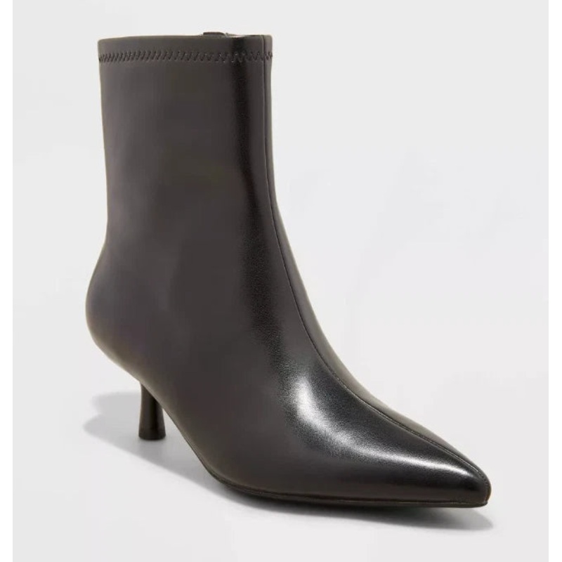 A New Day Women’s Black Lonnie Kitten Heel Stretch Ankle Boots |A New Day In Lebanon