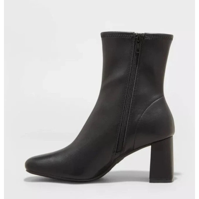 A New Day Women’s Black Pippa Stretch Ankle Heeled Boots |A New Day In Lebanon