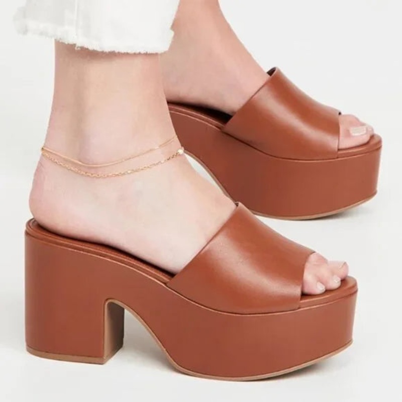 A New Day Women’s Camel Leather Ricky Heels | A New Day In Lebanon