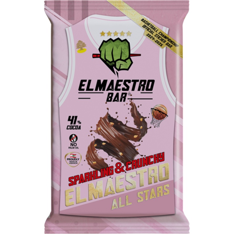 El Maestro All Stars Chocolate Bar Sparkling & Crunchy 40g | El Maestro In Lebanon