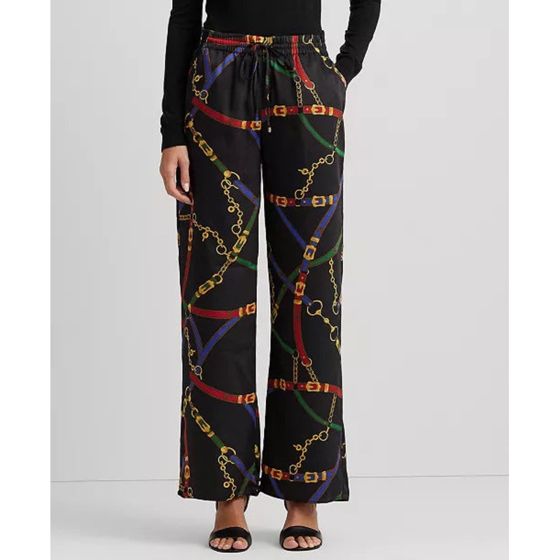 Lauren Ralph Lauren Women’s Black Printed Wide Leg Pant |Lauren Ralph Lauren In Lebanon