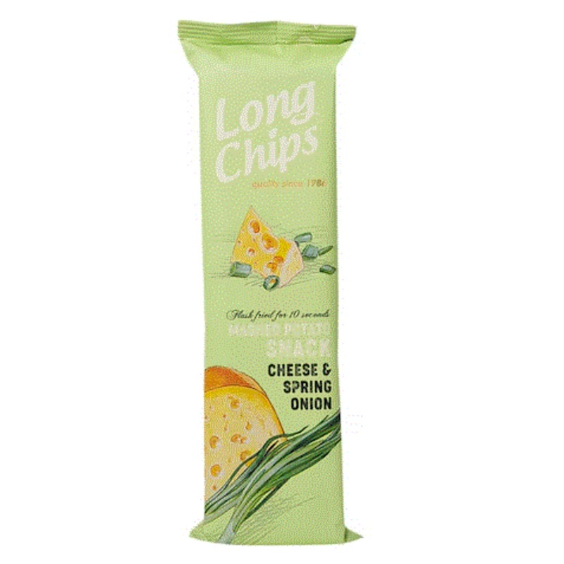 Long Chips Mashed Potato Snack Cheese & Spring Onion 75g | Long Chips In Lebanon