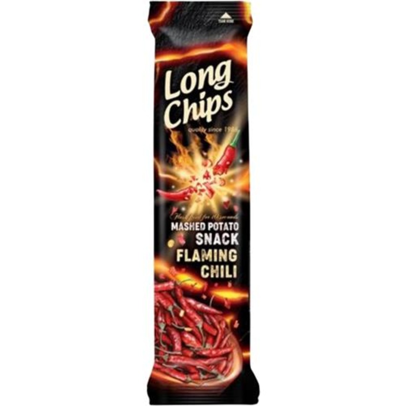 Long Chips Mashed Potato Snack Flaming Chili 75g | Long Chips In Lebanon