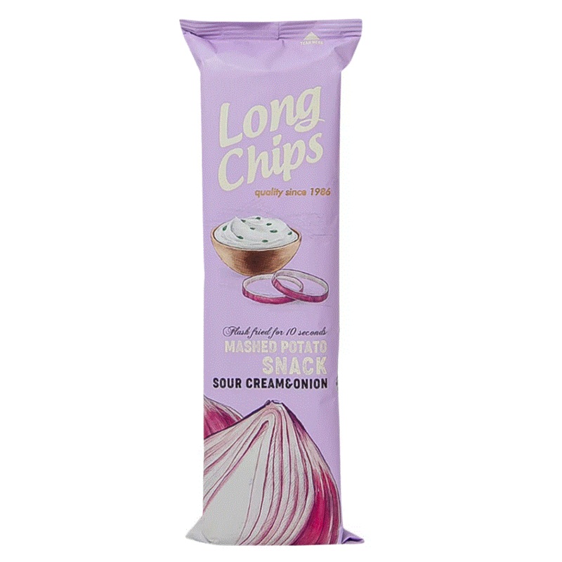 Long Chips Mashed Potato Snack Sour Cream & Onion 75g | Long Chips In Lebanon