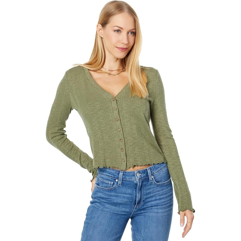 Lucky Brand Women’s Green Long Sleeve Blouse |Lucky Brand In Lebanon