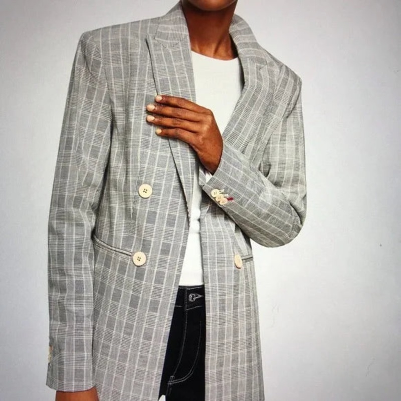 Mango Men’s Grey Checkered Blazer |Mango In Lebanon