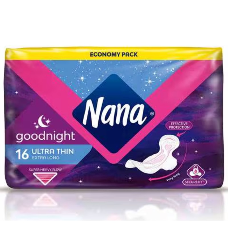 Nana Goodnight Ultra Thin Extra Large Sanitary Pad With Wings  16 Pads | Nana In Lebanon
