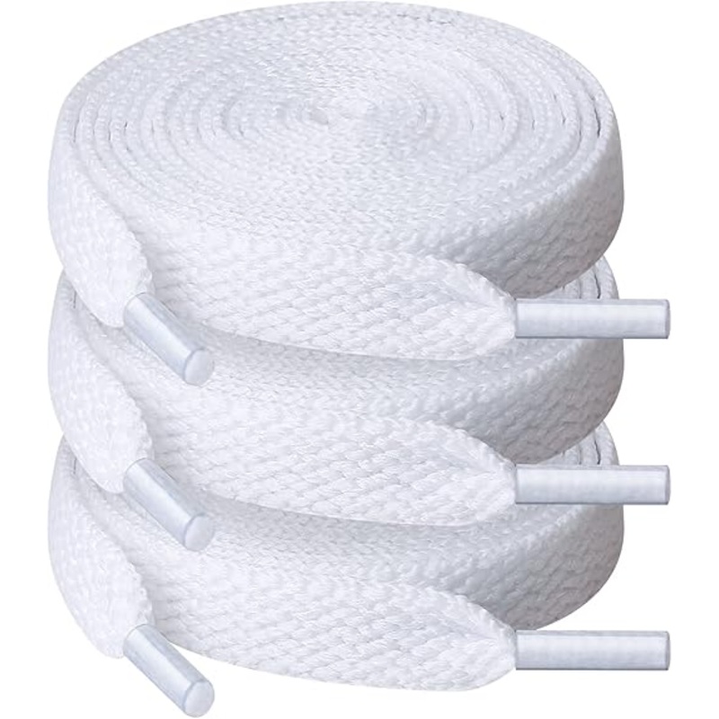 UpUGo Unisex White 3 Pair Flat Shoe laces | UpUGo In Lebanon