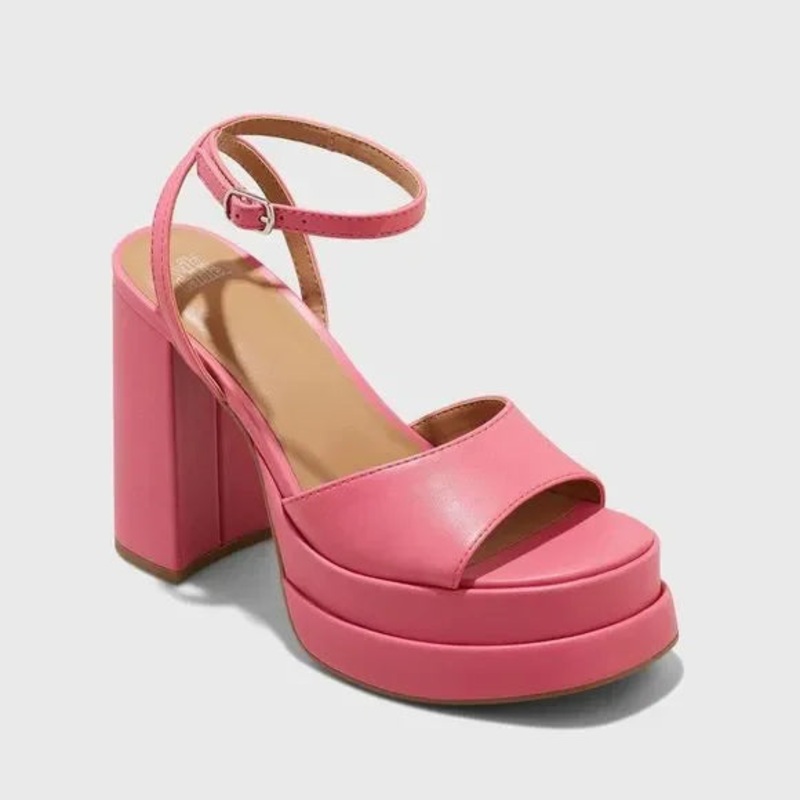 Wild Fable Women’s Pink Alessia Platform Heels with Memory Foam Insole |Wild Fable In Lebanon