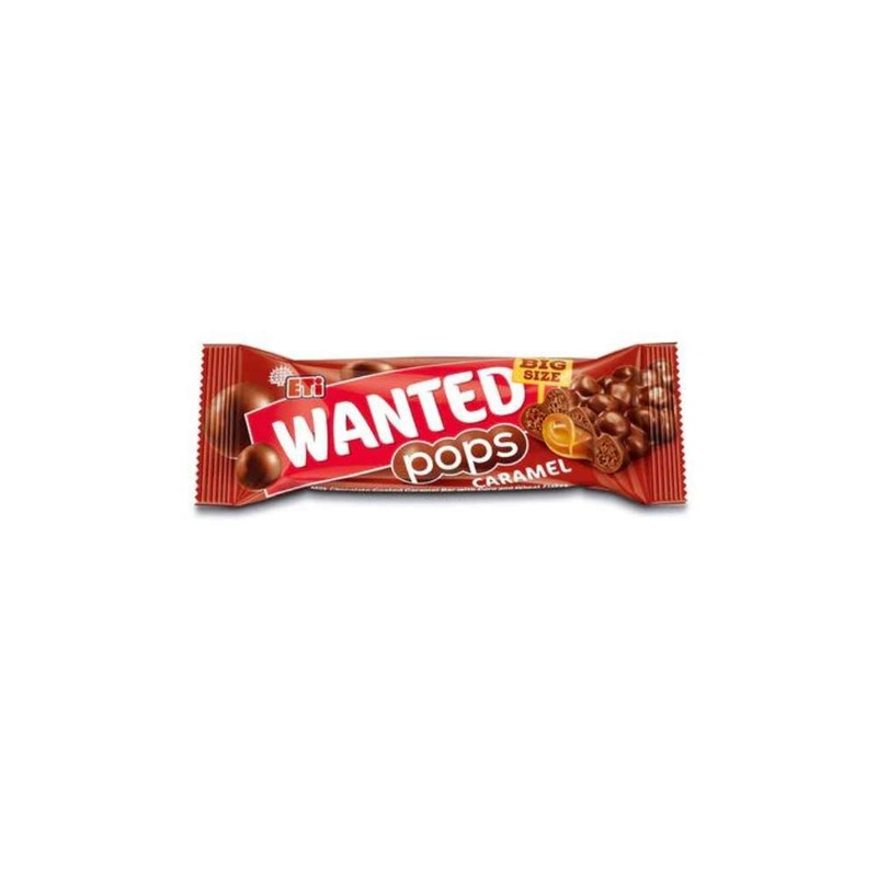 Eti Wanted Pops Coated Caramel Bar With Corn & Wheat Cereals 32g | Eti In Lebanon