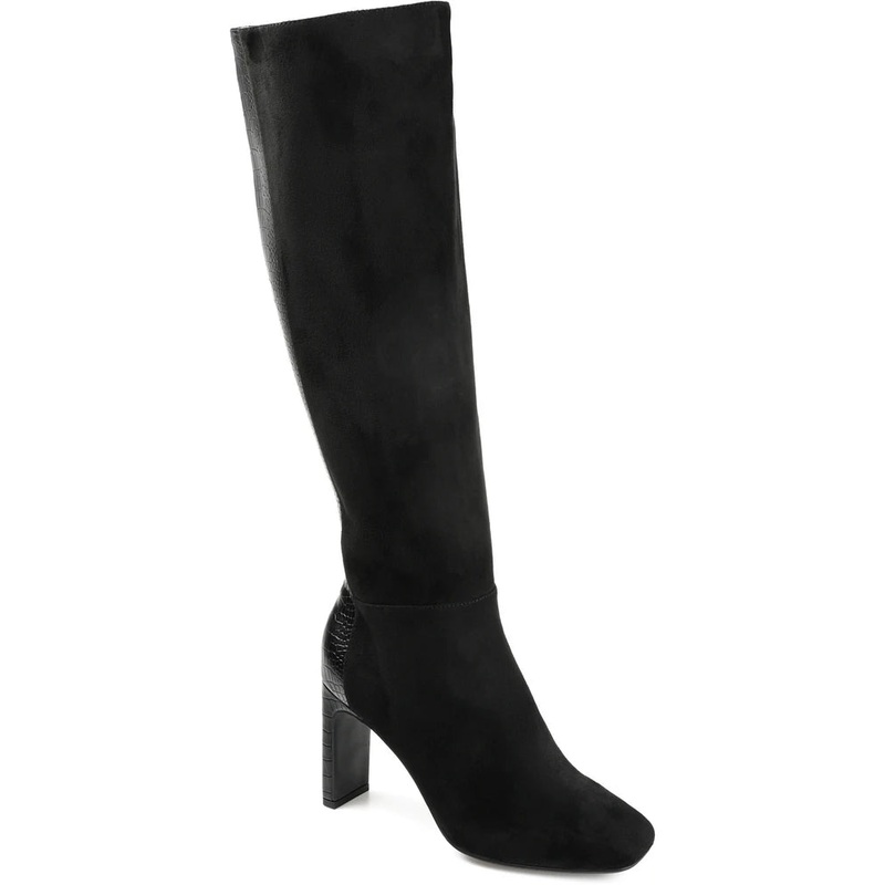 Journee Collection Women’s Black Elisabeth Wide Calf Knee High Boots |Journee Collection In Lebanon