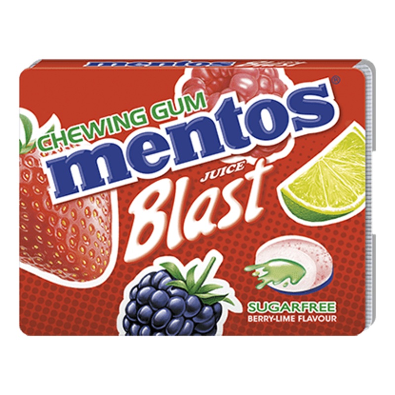 Mentos Chewing Gum Juice Blast Lime Flavour 14g – 8 pieces | Mentos In Lebanon