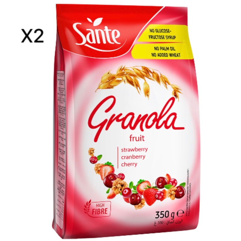 Sante Granola With Fruits 350g*2 -20%  | Sante In Lebanon