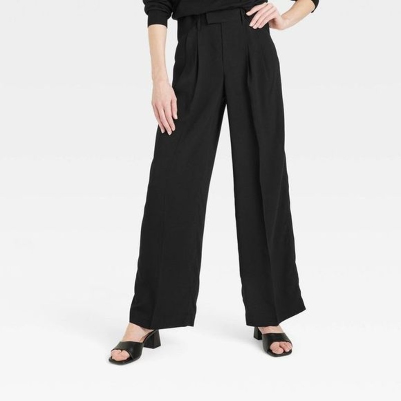 A New Day Women’s Black High-Rise Wide Leg Fluid Pants |A New Day In Lebanon