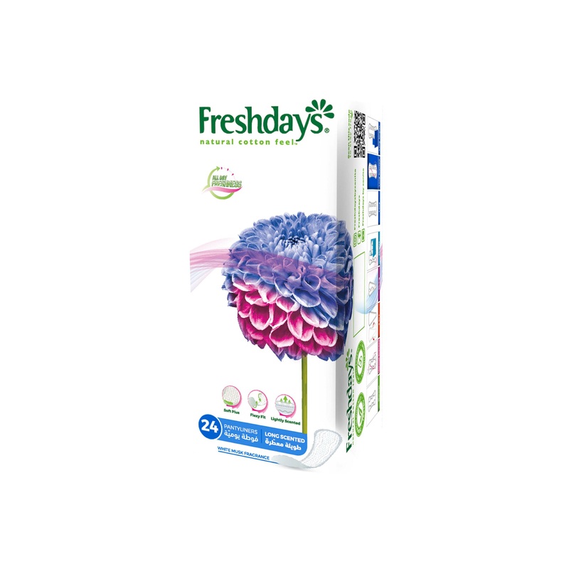 Freshdays Daily Scented Long Pantyliners 24 pcs | Freshdays In Lebanon