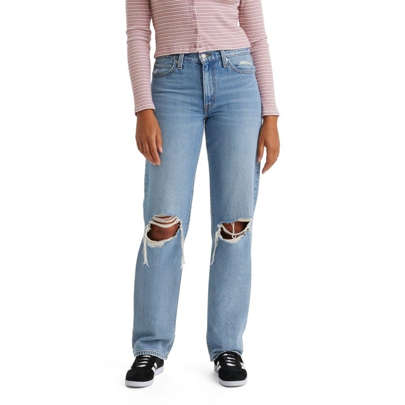 Levi’s Women’s Blue Mid-Rise ’94 Baggy Straight Jeans | Levi’s In Lebanon