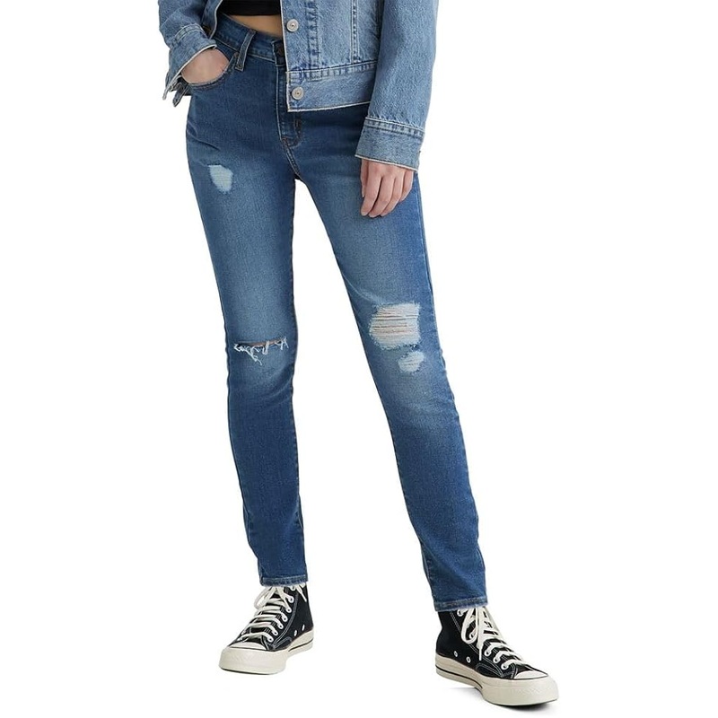 Levi’s Women’s Navy 721 High-Rise Ripped Skinny Jeans |Levi’s In Lebanon