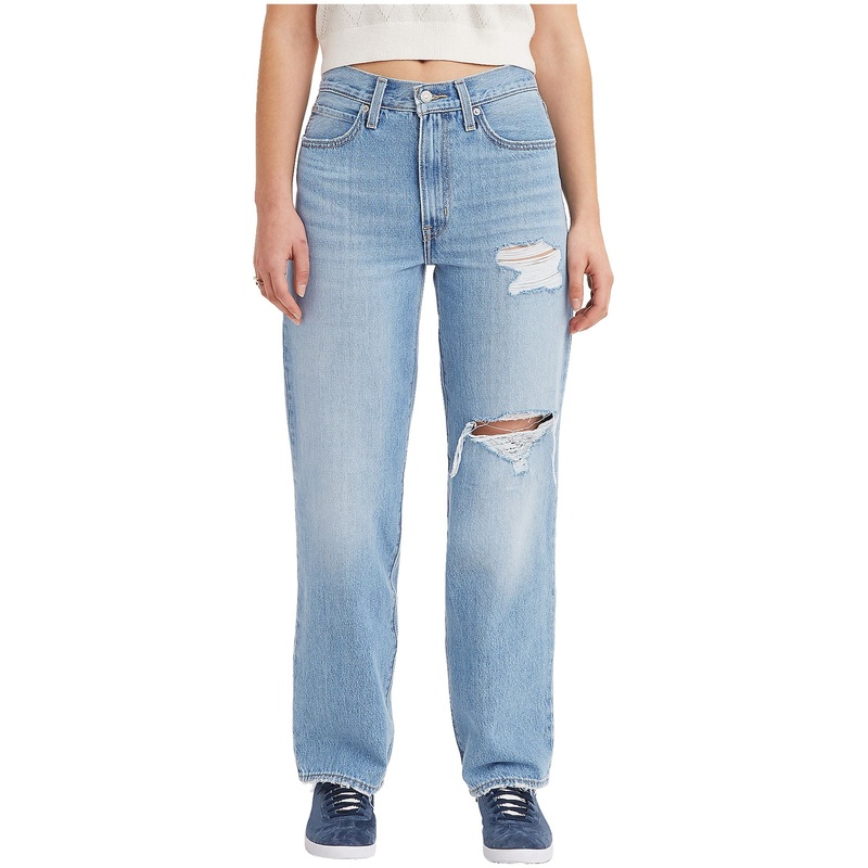 Levi’s Women’s Navy 94 Baggy Straight Ripped Jeans | Levi’s In Lebanon